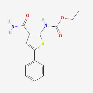 molecular formula C14H14N2O3S B2540027 ethyl N-(3-carbamoyl-5-phenylthiophen-2-yl)carbamate CAS No. 670271-14-4