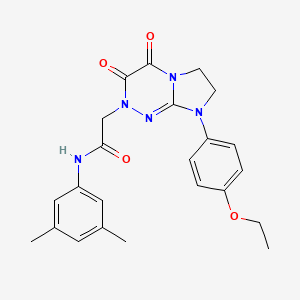 molecular formula C23H25N5O4 B2540042 N-(3,5-dimethylphenyl)-2-(8-(4-ethoxyphenyl)-3,4-dioxo-3,4,7,8-tetrahydroimidazo[2,1-c][1,2,4]triazin-2(6H)-yl)acetamide CAS No. 941890-76-2