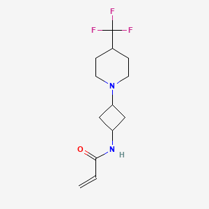 molecular formula C13H19F3N2O B2540055 N-{3-[4-(trifluoromethyl)piperidin-1-yl]cyclobutyl}prop-2-enamide CAS No. 2094638-30-7