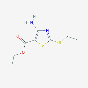 molecular formula C8H12N2O2S2 B2540067 Ethyl 4-amino-2-(ethylsulfanyl)-1,3-thiazole-5-carboxylate CAS No. 39736-33-9