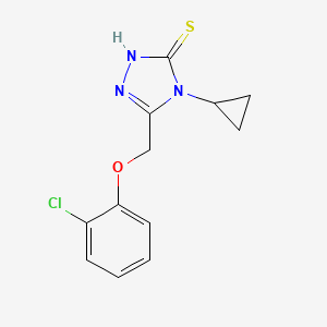 B2540069 5-(2-chlorophenoxymethyl)-4-cyclopropyl-4H-1,2,4-triazole-3-thiol CAS No. 851169-44-3