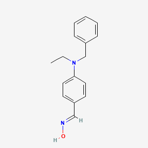 molecular formula C16H18N2O B2540171 N-benzyl-N-ethyl-4-[(hydroxyimino)methyl]aniline CAS No. 502976-20-7