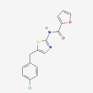 molecular formula C15H11ClN2O2S B2540173 N-[5-(4-chlorobenzyl)-1,3-thiazol-2-yl]furan-2-carboxamide CAS No. 303792-06-5