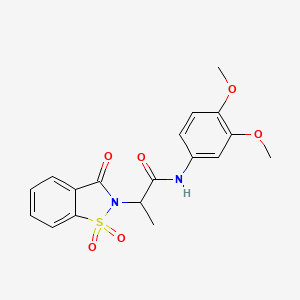 N-(3,4-dimethoxyphenyl)-2-(1,1-dioxido-3-oxobenzo[d]isothiazol-2(3H)-yl)propanamide