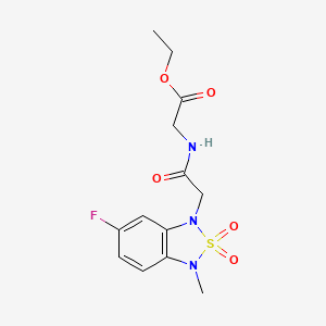 ethyl 2-(2-(6-fluoro-3-methyl-2,2-dioxidobenzo[c][1,2,5]thiadiazol-1(3H)-yl)acetamido)acetate