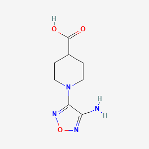 molecular formula C8H12N4O3 B2540188 1-(4-Amino-1,2,5-oxadiazol-3-yl)piperidine-4-carboxylic acid CAS No. 447455-16-5