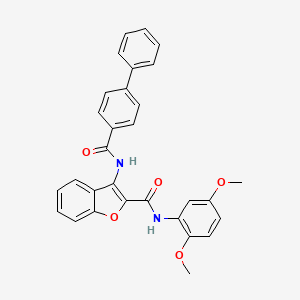 3-([1,1'-biphenyl]-4-ylcarboxamido)-N-(2,5-dimethoxyphenyl)benzofuran-2-carboxamide
