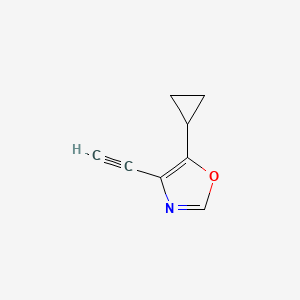 molecular formula C8H7NO B2540198 5-Cyclopropyl-4-ethynyl-1,3-oxazole CAS No. 2377031-57-5