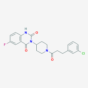 3-(1-(3-(3-chlorophenyl)propanoyl)piperidin-4-yl)-6-fluoroquinazoline-2,4(1H,3H)-dione