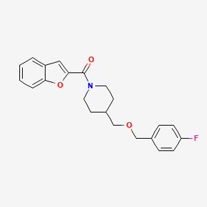 Benzofuran-2-yl(4-(((4-fluorobenzyl)oxy)methyl)piperidin-1-yl)methanone
