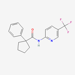 1-phenyl-N-[5-(trifluoromethyl)pyridin-2-yl]cyclopentane-1-carboxamide