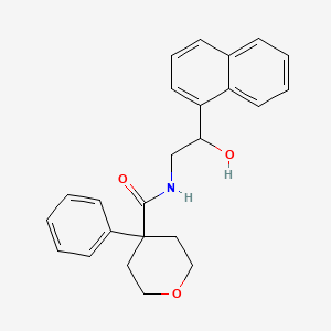 molecular formula C24H25NO3 B2540213 N-[2-hydroxy-2-(naphthalen-1-yl)ethyl]-4-phenyloxane-4-carboxamide CAS No. 1351591-35-9