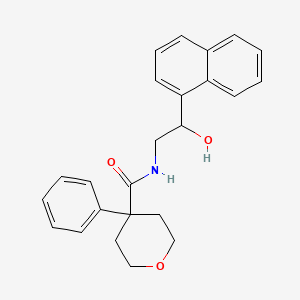 N-(2-hydroxy-2-(naphthalen-1-yl)ethyl)-4-phenyltetrahydro-2H-pyran-4-carboxamide