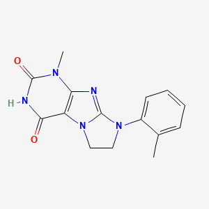 1-Methyl-8-(2-methylphenyl)-1,3,5-trihydroimidazolidino[1,2-h]purine-2,4-dione