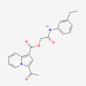 2-((3-Ethylphenyl)amino)-2-oxoethyl 3-acetylindolizine-1-carboxylate