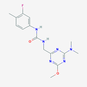 1-((4-(Dimethylamino)-6-methoxy-1,3,5-triazin-2-yl)methyl)-3-(3-fluoro-4-methylphenyl)urea