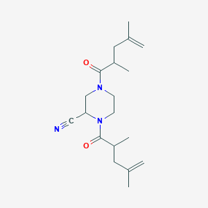 1,4-Bis(2,4-dimethylpent-4-enoyl)piperazine-2-carbonitrile