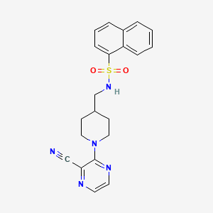 N-((1-(3-cyanopyrazin-2-yl)piperidin-4-yl)methyl)naphthalene-1-sulfonamide
