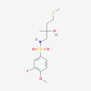 3-fluoro-N-(2-hydroxy-2-methyl-4-(methylthio)butyl)-4-methoxybenzenesulfonamide