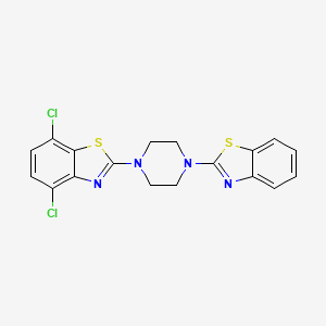 2-(4-(Benzo[d]thiazol-2-yl)piperazin-1-yl)-4,7-dichlorobenzo[d]thiazole