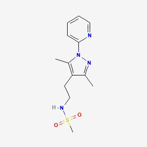 N-(2-(3,5-dimethyl-1-(pyridin-2-yl)-1H-pyrazol-4-yl)ethyl)methanesulfonamide