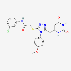 N-(3-chlorophenyl)-2-((5-((2,6-dioxo-1,2,3,6-tetrahydropyrimidin-4-yl)methyl)-4-(4-methoxyphenyl)-4H-1,2,4-triazol-3-yl)thio)acetamide