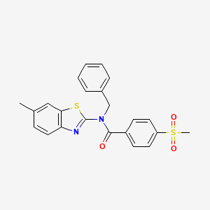 N-benzyl-N-(6-methylbenzo[d]thiazol-2-yl)-4-(methylsulfonyl)benzamide