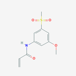 molecular formula C11H13NO4S B2540358 N-(3-methanesulfonyl-5-methoxyphenyl)prop-2-enamide CAS No. 2305456-20-4