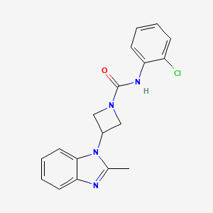 molecular formula C18H17ClN4O B2540360 N-(2-chlorophenyl)-3-(2-methyl-1H-1,3-benzodiazol-1-yl)azetidine-1-carboxamide CAS No. 2380189-45-5