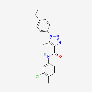 molecular formula C19H19ClN4O B2540375 N-(3-chloro-4-methylphenyl)-1-(4-ethylphenyl)-5-methyl-1H-1,2,3-triazole-4-carboxamide CAS No. 866866-76-4