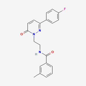 molecular formula C20H18FN3O2 B2540381 N-{2-[3-(4-fluorophenyl)-6-oxo-1,6-dihydropyridazin-1-yl]ethyl}-3-methylbenzamide CAS No. 921850-64-8