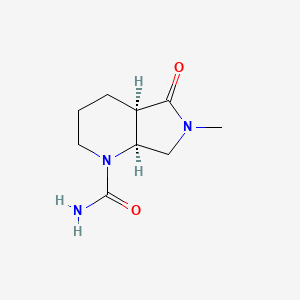 molecular formula C9H15N3O2 B2540394 rac-(4aR,7aS)-6-methyl-5-oxo-octahydro-1H-pyrrolo[3,4-b]pyridine-1-carboxamide,cis CAS No. 2408935-70-4