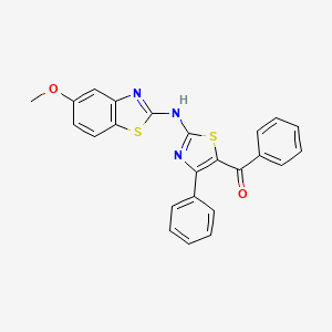 molecular formula C24H17N3O2S2 B2540408 N-(5-benzoyl-4-phenyl-1,3-thiazol-2-yl)-5-methoxy-1,3-benzothiazol-2-amine CAS No. 890946-83-5