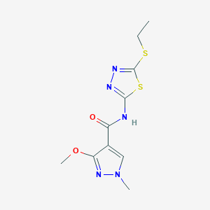 molecular formula C10H13N5O2S2 B2540464 N-(5-(ethylthio)-1,3,4-thiadiazol-2-yl)-3-methoxy-1-methyl-1H-pyrazole-4-carboxamide CAS No. 1014047-21-2
