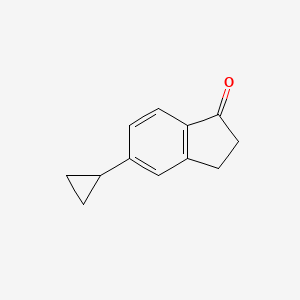 molecular formula C12H12O B2540467 5-Cyclopropyl-1-indanone CAS No. 1021432-55-2