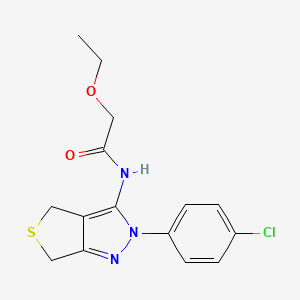 molecular formula C15H16ClN3O2S B2540474 N-[2-(4-chlorophenyl)-2H,4H,6H-thieno[3,4-c]pyrazol-3-yl]-2-ethoxyacetamide CAS No. 893932-64-4