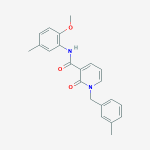molecular formula C22H22N2O3 B2540484 N-(2-methoxy-5-methylphenyl)-1-[(3-methylphenyl)methyl]-2-oxo-1,2-dihydropyridine-3-carboxamide CAS No. 932963-02-5