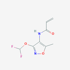 molecular formula C8H8F2N2O3 B2540494 N-[3-(Difluoromethoxy)-5-methyl-1,2-oxazol-4-yl]prop-2-enamide CAS No. 2305401-24-3