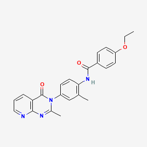 molecular formula C24H22N4O3 B2540499 4-ethoxy-N-(2-methyl-4-{2-methyl-4-oxo-3H,4H-pyrido[2,3-d]pyrimidin-3-yl}phenyl)benzamide CAS No. 921866-64-0