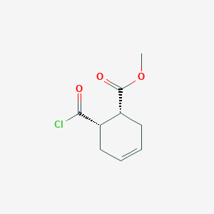 molecular formula C9H11ClO3 B025405 Methyl (1R,6S)-6-(chlorocarbonyl)cyclohex-3-ene-1-carboxylate CAS No. 104265-86-3