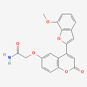 2-((4-(7-methoxybenzofuran-2-yl)-2-oxo-2H-chromen-6-yl)oxy)acetamide
