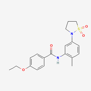 molecular formula C19H22N2O4S B2540525 N-(5-(1,1-dioxidoisothiazolidin-2-yl)-2-methylphenyl)-4-ethoxybenzamide CAS No. 946338-82-5