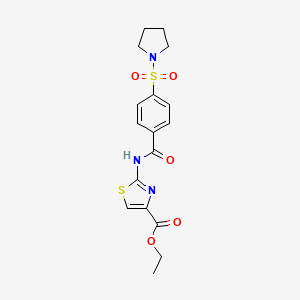 Ethyl 2-[4-(pyrrolidine-1-sulfonyl)benzamido]-1,3-thiazole-4-carboxylate