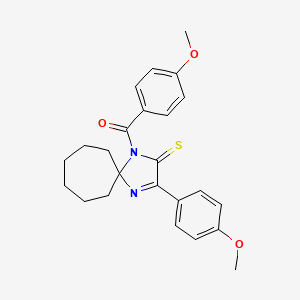 1-(4-Methoxybenzoyl)-3-(4-methoxyphenyl)-1,4-diazaspiro[4.6]undec-3-ene-2-thione