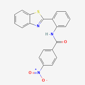 molecular formula C20H13N3O3S B2540553 N-[2-(1,3-benzothiazol-2-yl)phenyl]-4-nitrobenzamide CAS No. 304864-27-5