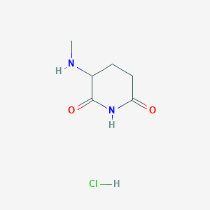 molecular formula C6H11ClN2O2 B2540558 3-(Methylamino)piperidine-2,6-dione hydrochloride CAS No. 2034153-31-4