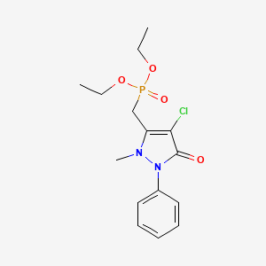 molecular formula C15H20ClN2O4P B2540564 diethyl [(4-chloro-2-methyl-5-oxo-1-phenyl-2,5-dihydro-1H-pyrazol-3-yl)methyl]phosphonate CAS No. 1020252-43-0