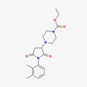 molecular formula C19H25N3O4 B2540627 Ethyl 4-[1-(2,3-dimethylphenyl)-2,5-dioxopyrrolidin-3-yl]piperazine-1-carboxylate CAS No. 839680-57-8