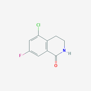 molecular formula C9H7ClFNO B2540648 5-chloro-7-fluoro-1,2,3,4-tetrahydroisoquinolin-1-one CAS No. 1697028-02-6