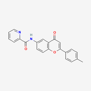 molecular formula C22H16N2O3 B2540655 N-[2-(4-methylphenyl)-4-oxo-4H-chromen-6-yl]pyridine-2-carboxamide CAS No. 921514-99-0